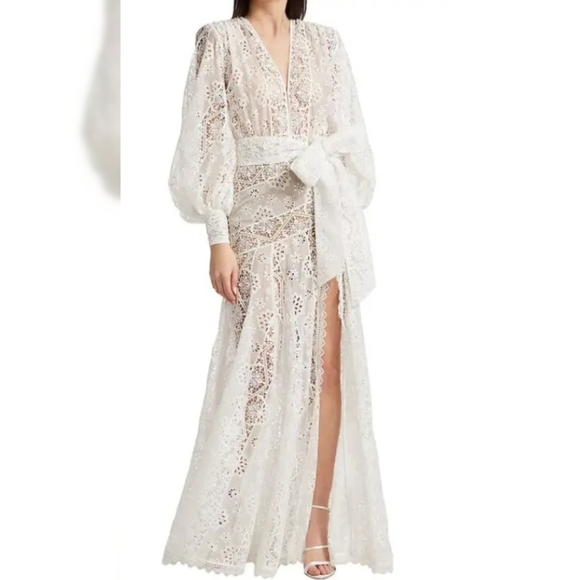FREE PEOPLE / Bronx and Banco Adele Eyelet Lace Maxi Gown Size/XS - Picture 15 of 16